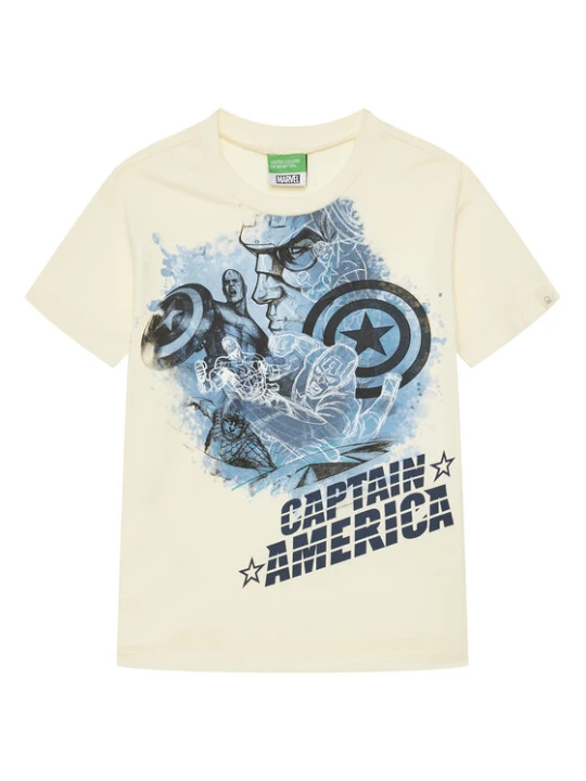 Zdjęcie produktu United Colors Of Benetton T-Shirt 35RYC10N9 Beżowy Regular Fit