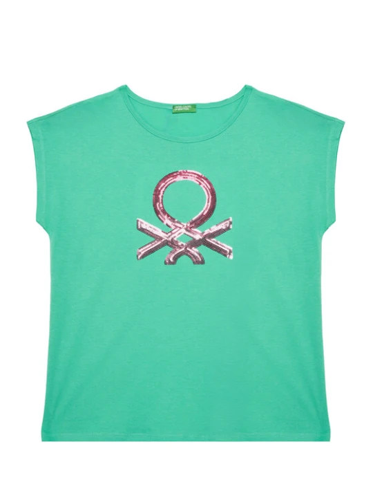 Zdjęcie produktu United Colors Of Benetton T-Shirt 3I1XC10P1 Zielony Regular Fit