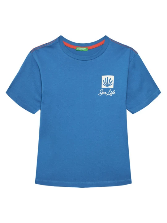 Zdjęcie produktu United Colors Of Benetton T-Shirt 3I1XC10P4 Niebieski Oversize