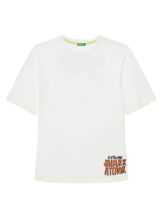 Zdjęcie produktu United Colors Of Benetton T-Shirt 3I1XC10P6 Biały Regular Fit
