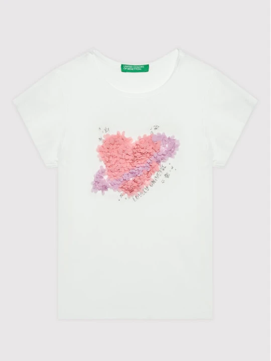 Zdjęcie produktu United Colors Of Benetton T-Shirt 3I1XG101W Biały Regular Fit