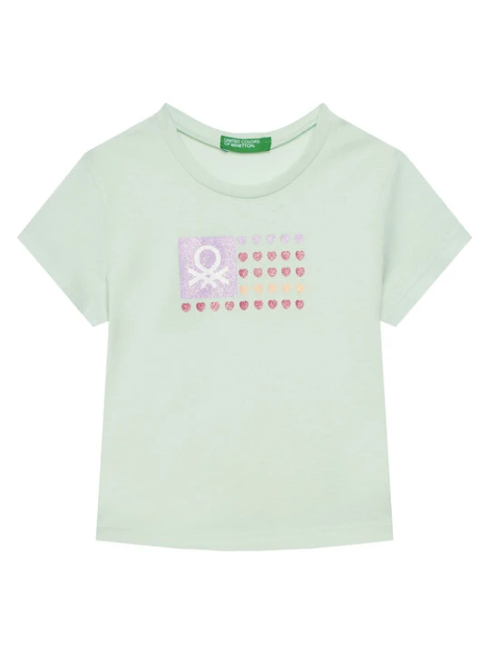 Zdjęcie produktu United Colors Of Benetton T-Shirt 3I1XG10HU Zielony Regular Fit