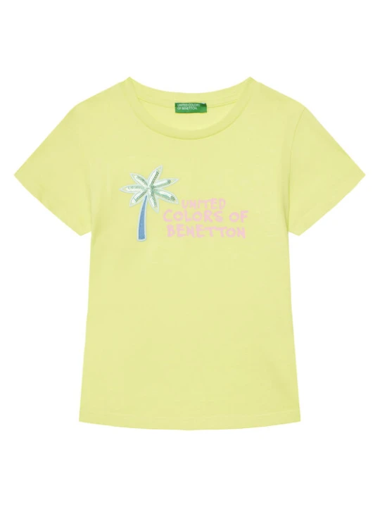 Zdjęcie produktu United Colors Of Benetton T-Shirt 3I1XG10JB Żółty Regular Fit