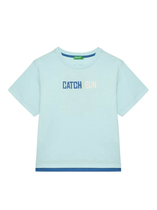 Zdjęcie produktu United Colors Of Benetton T-Shirt 3SLUG10JF Niebieski Regular Fit