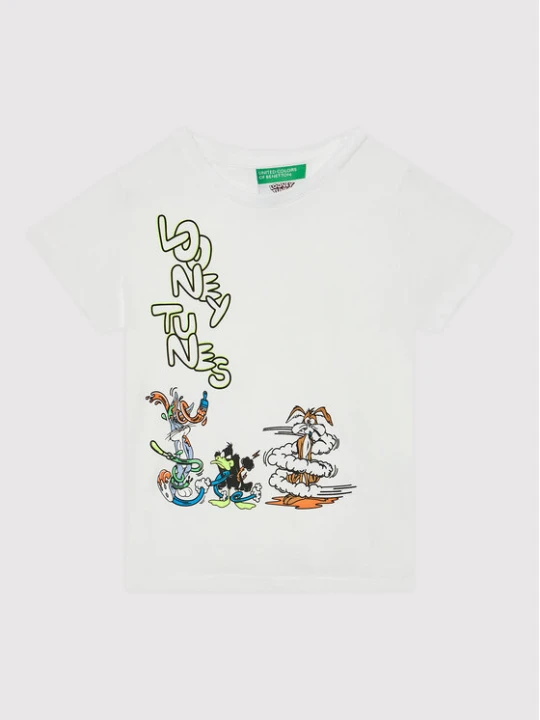 Zdjęcie produktu United Colors Of Benetton T-Shirt 3U29G103K Biały Regular Fit