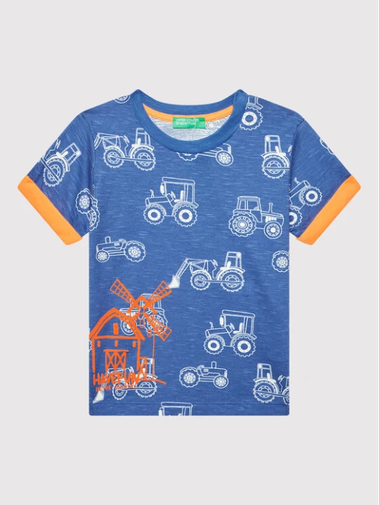 Zdjęcie produktu United Colors Of Benetton T-Shirt 3UBTG100U Niebieski Regular Fit