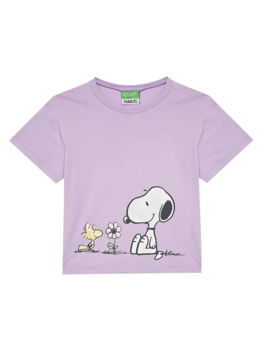 Zdjęcie produktu United Colors Of Benetton T-Shirt 3X1SG10I9 Fioletowy Regular Fit