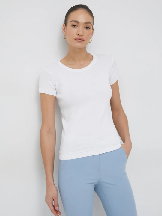 Zdjęcie produktu United Colors of Benetton t-shirt bawełniany biały