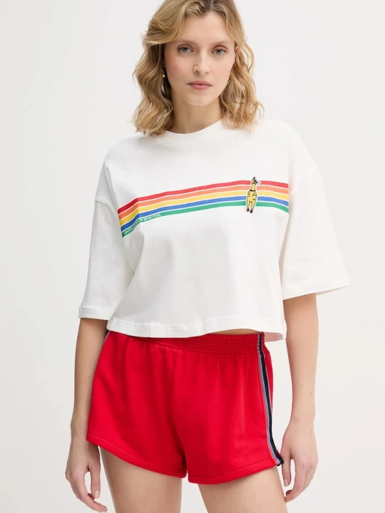 Zdjęcie produktu United Colors of Benetton t-shirt bawełniany x Stranger Things biały