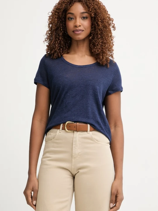 Zdjęcie produktu United Colors of Benetton T-shirt damski lniany