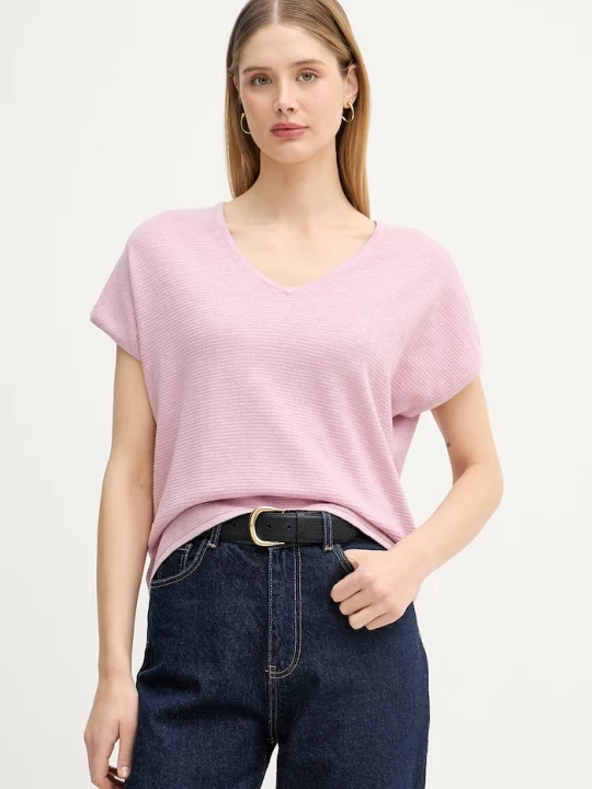 Zdjęcie produktu United Colors of Benetton T-shirt damski z lnem