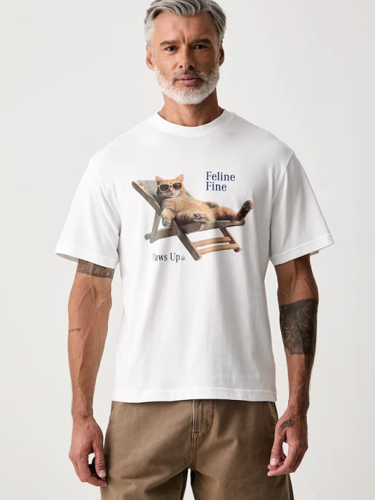 Zdjęcie produktu United Colors of Benetton T-shirt męski bawełniany biały