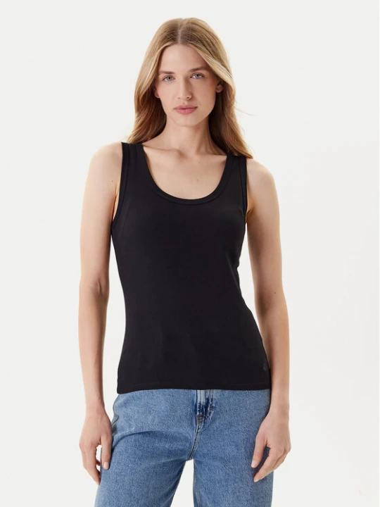 Zdjęcie produktu United Colors Of Benetton Top 3GA2DH010 Czarny Slim Fit