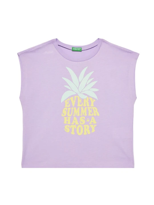 Zdjęcie produktu United Colors Of Benetton Top 3JERC10PB Fioletowy Regular Fit