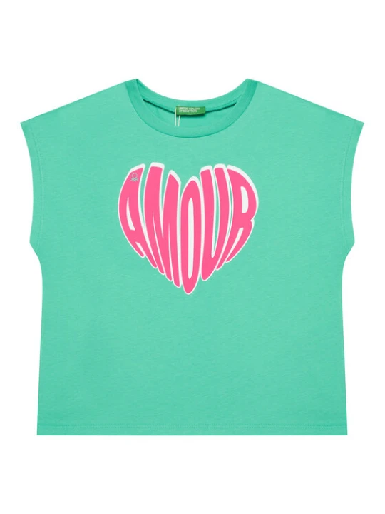 Zdjęcie produktu United Colors Of Benetton Top 3JERC10PB Zielony Regular Fit