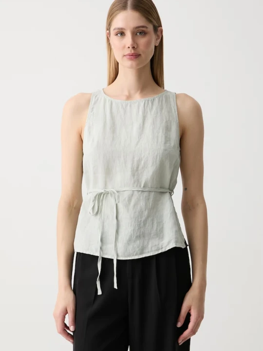 Zdjęcie produktu United Colors of Benetton top damski lniany