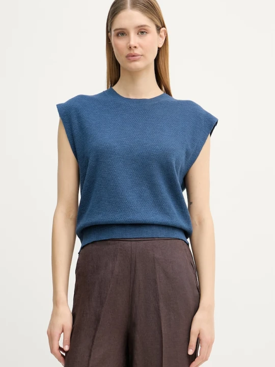 Zdjęcie produktu United Colors of Benetton top damski z lnem