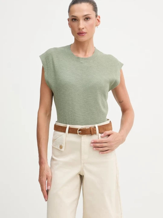 Zdjęcie produktu United Colors of Benetton top damski z lnem