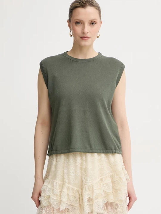 Zdjęcie produktu United Colors of Benetton top damski z lnem