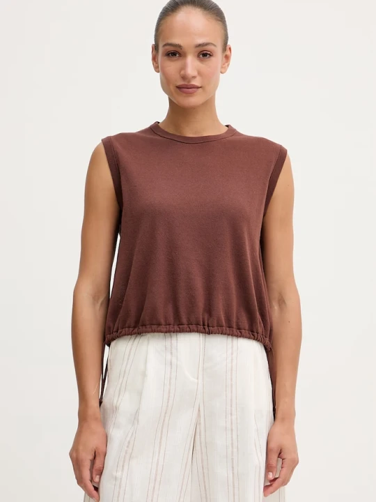Zdjęcie produktu United Colors of Benetton top damski z lnem
