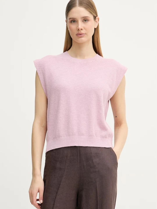 Zdjęcie produktu United Colors of Benetton top damski z lnu