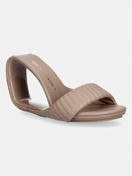 Zdjęcie produktu United Nude klapki damskie skórzane Mobius Hi beżowy
