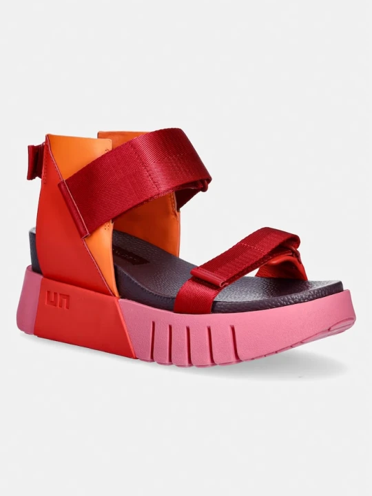 Zdjęcie produktu United Nude sandały na platformie damskie Delta Run czerwony