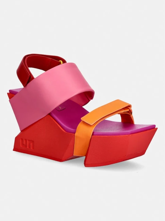 Zdjęcie produktu United Nude sandały na platformie damskie skórzane Brutt Sandal różowy