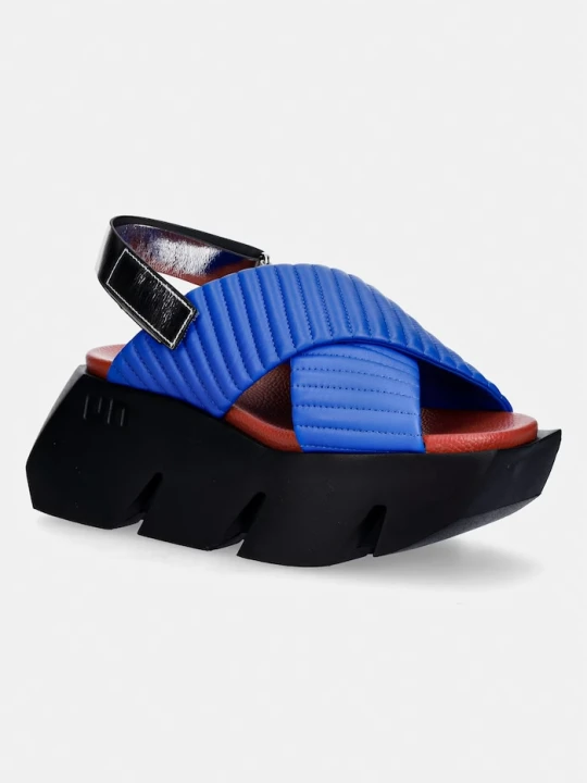 Zdjęcie produktu United Nude sandały na platformie damskie skórzane Bull Puffier fioletowy