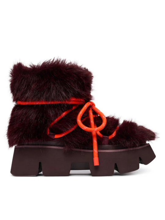 Zdjęcie produktu United Nude Śniegowce Stomper Fur Boot 11048993120 Bordowy