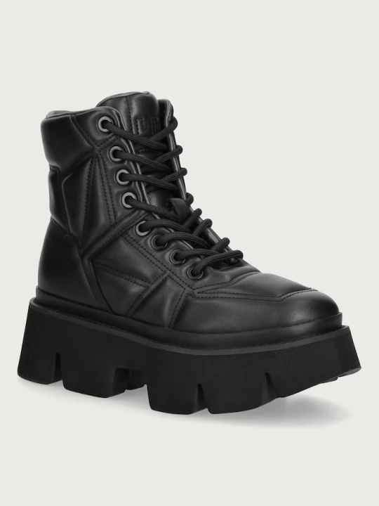 Zdjęcie produktu United Nude workery damskie skórzane Stomper Puffy Combat czarny