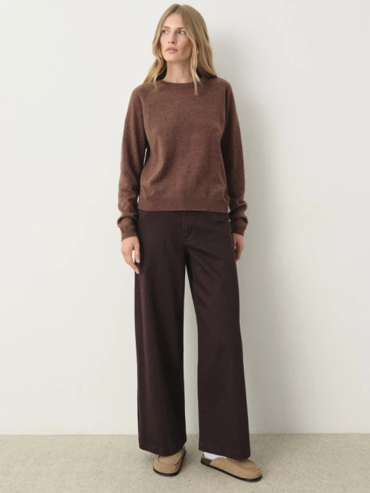 Zdjęcie produktu Uniwersalny brązowy sweter z dodatkiem wełny Greenpoint