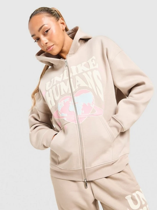 Zdjęcie produktu Unlike Humans Bluza Rozpinana Z Kapturem Protect beżowy