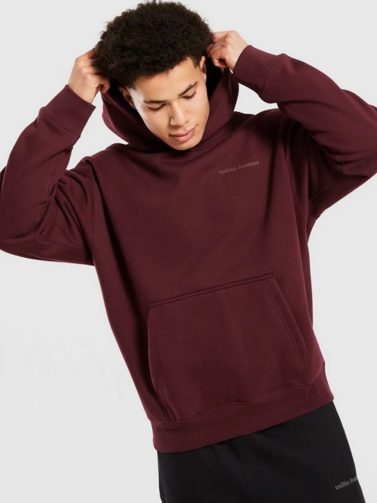 Zdjęcie produktu Unlike Humans Bluza Z Kapturem Ridge bordowy