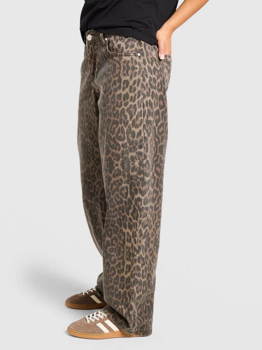 Zdjęcie produktu Unlike Humans Spodnie Leopard brązowy