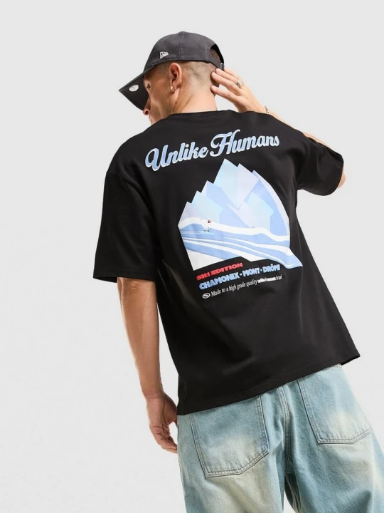 Zdjęcie produktu Unlike Humans T-Shirt Boarder czarny