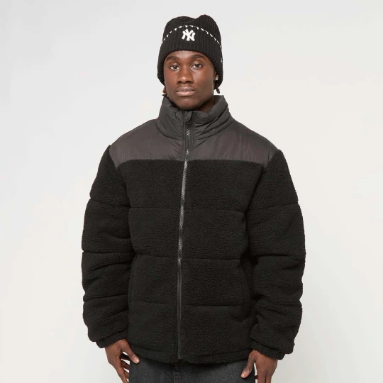 Zdjęcie produktu Fabric Mix Teddy Puffer Jacket Urban Classics czarny