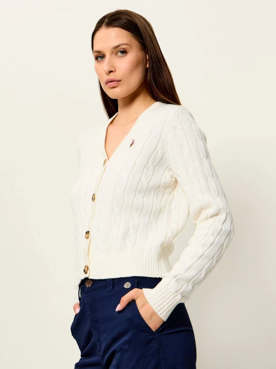 Zdjęcie produktu US Polo ASSN Kardigan | Regular Fit ecru