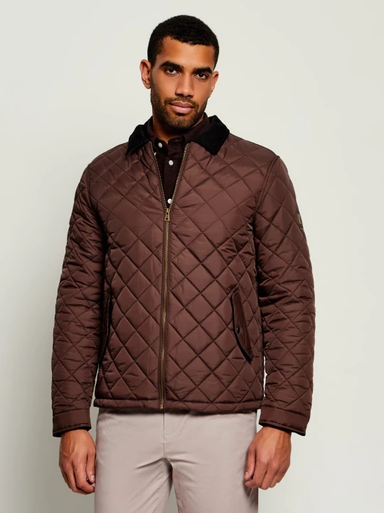Zdjęcie produktu US Polo ASSN Kurtka Diamond Quilt | Regular Fit | sztruks brązowy