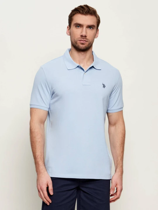Zdjęcie produktu US Polo ASSN Polo | Classic fit | pique błękitny