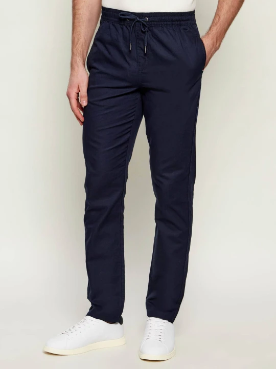 Zdjęcie produktu US Polo ASSN Spodnie | Classic fit | z dodatkiem lnu granatowy