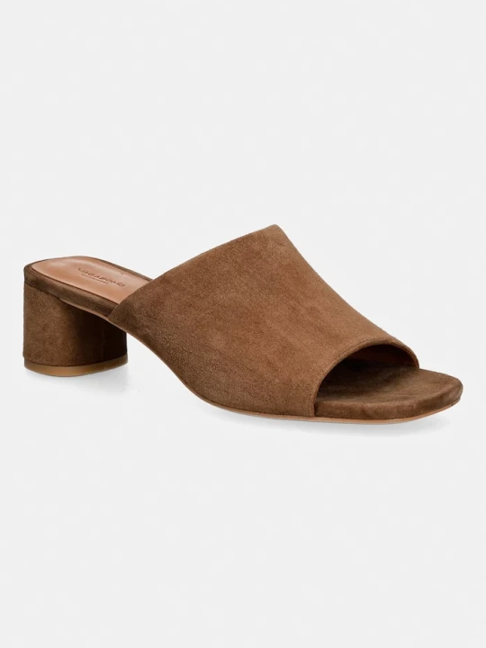 Zdjęcie produktu Vagabond Shoemakers klapki na słupku damskie zamszowe PIPER brązowy