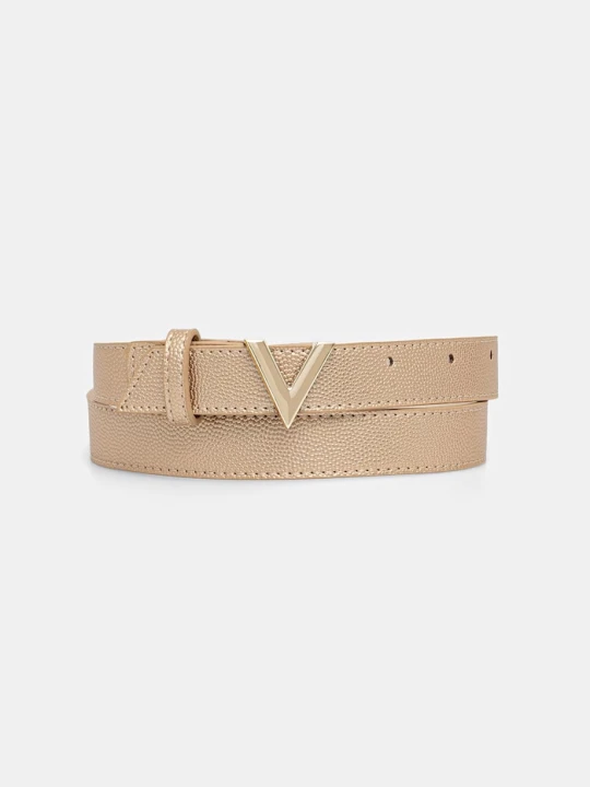 Zdjęcie produktu Valentino Bags pasek damski z imitacji skóry złoty