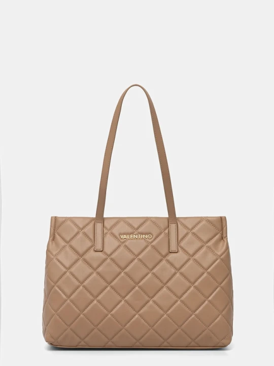 Zdjęcie produktu Valentino Bags torebka shopper damska z imitacji skóry beżowy