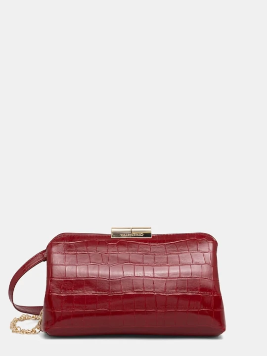 Zdjęcie produktu Valentino Bags torebka crossbody damska z imitacji skóry GLACE bordowy
