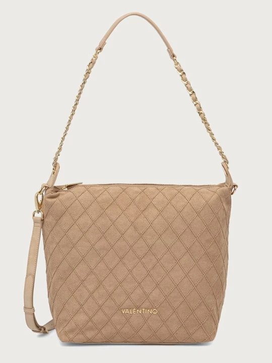 Zdjęcie produktu Valentino Bags torebka damska z imitacji zamszu MAKENA beżowy