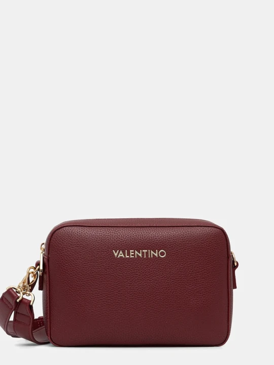 Zdjęcie produktu Valentino Bags torebka crossbody damska z imitacji skóry bordowy