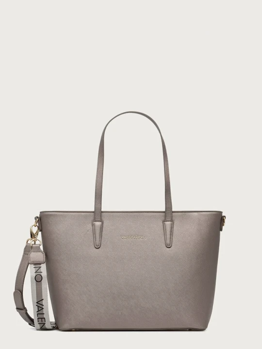 Zdjęcie produktu Valentino Bags torebka shopper damska z imitacji skóry beżowy