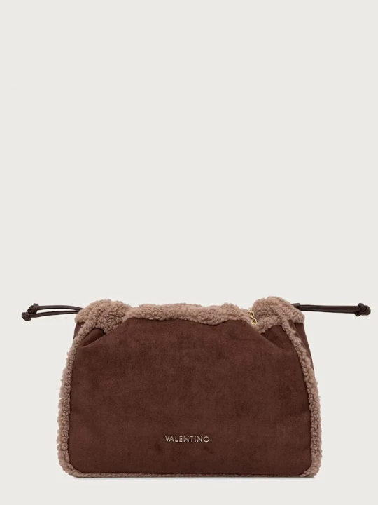 Zdjęcie produktu Valentino Bags torebka shopper damska z imitacji zamszu MAX brązowy