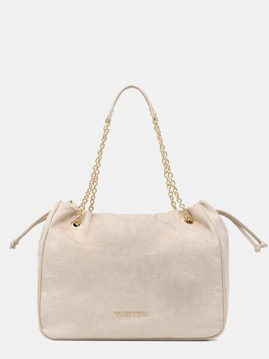 Zdjęcie produktu Valentino Bags torebka shopper damska z imitacji zamszu MAXI beżowy